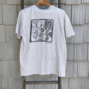 Lamar Briggs 1996 Spring Island Trust Tee Tropical Botanical sz L Hanes Beefy-T
